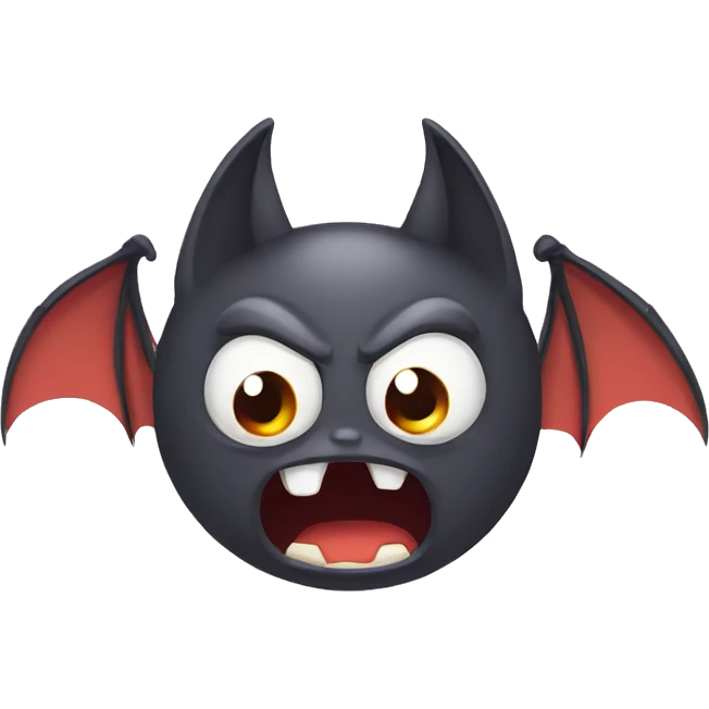 two angry bats emoji