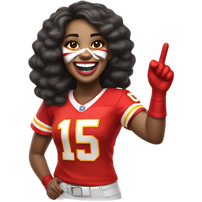KC chiefs female fan  emoji