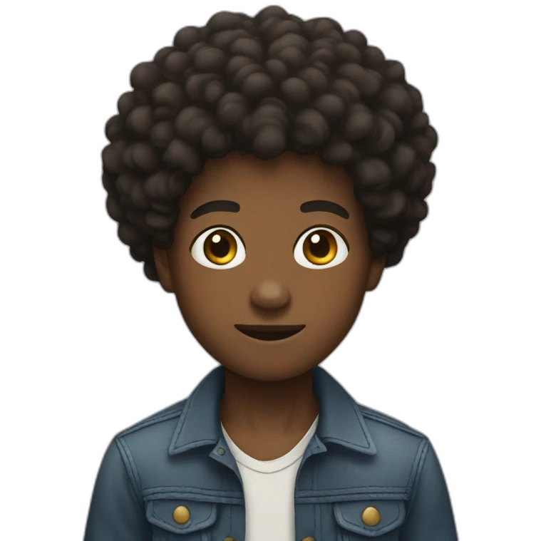 Afro boy emoji