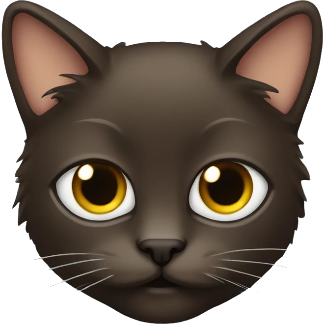 dark-brown-furry-scottish-cat emoji