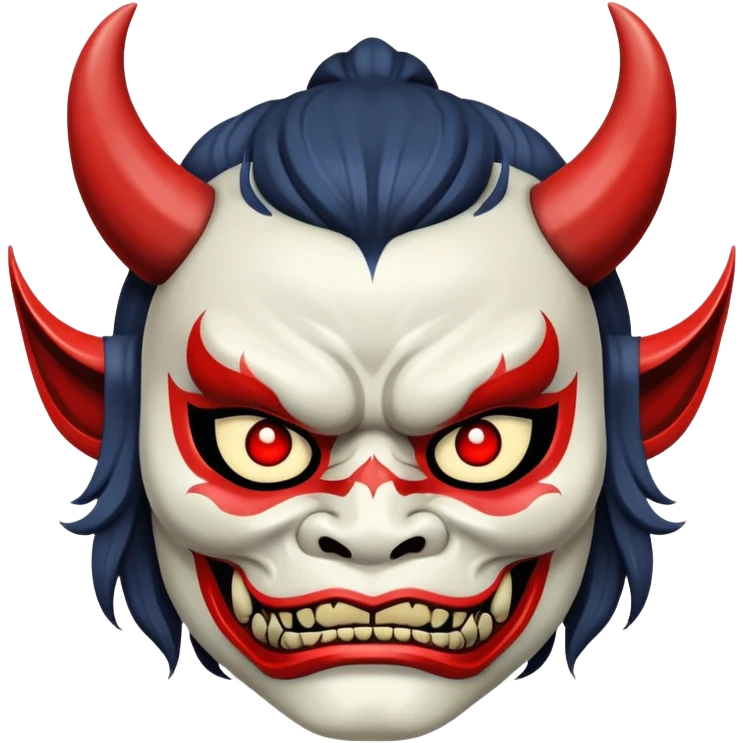 Cara con frio y demonio japones  emoji