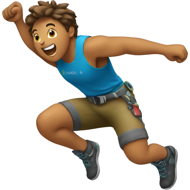 climber cheering emoji