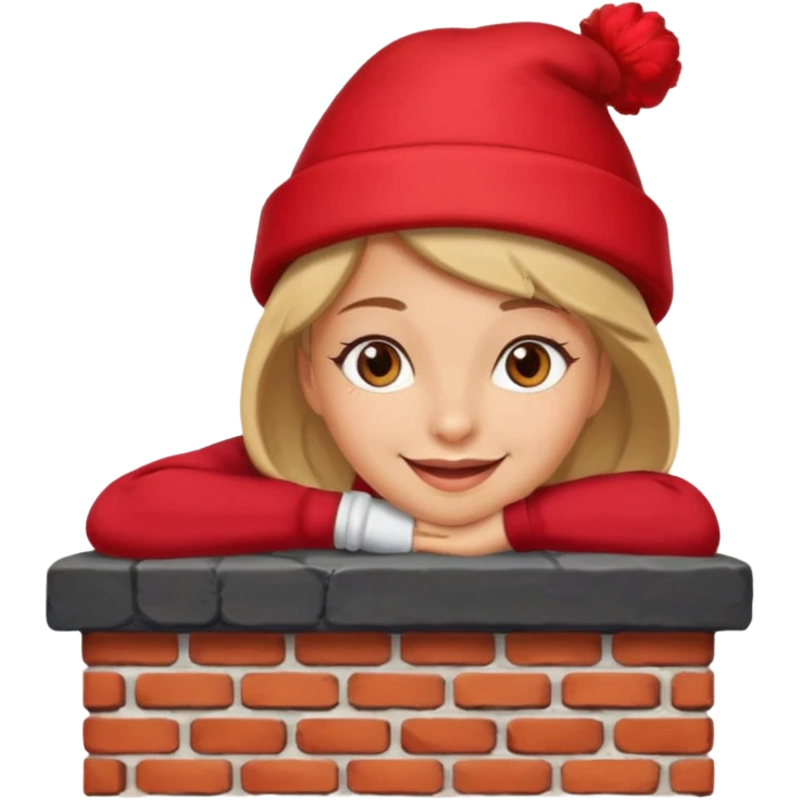 Female lie down on a chimney emoji