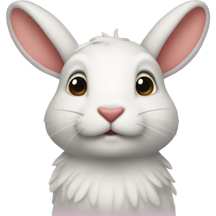 conejo blanco corazon  emoji