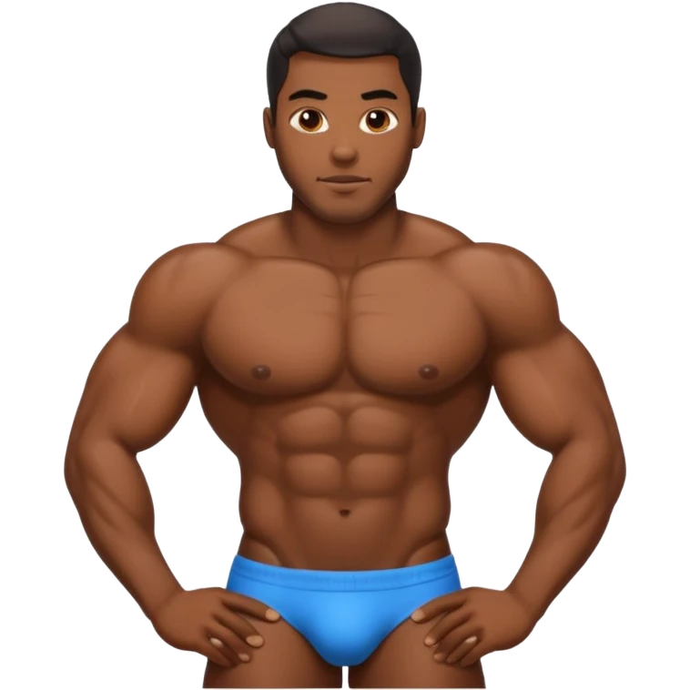 Giant big booty black oily man  emoji