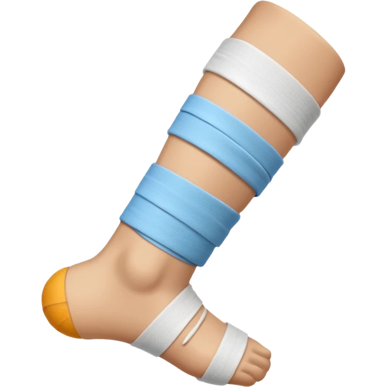 сделай на белом фото эмодзи с травмой ноги emoji