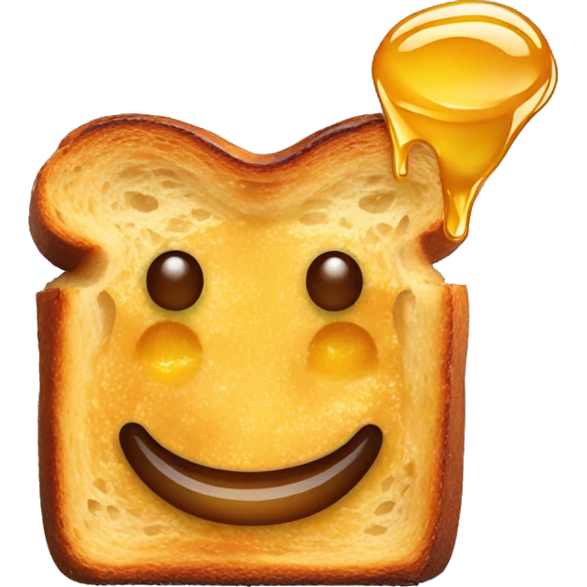 French toast with honey emoji