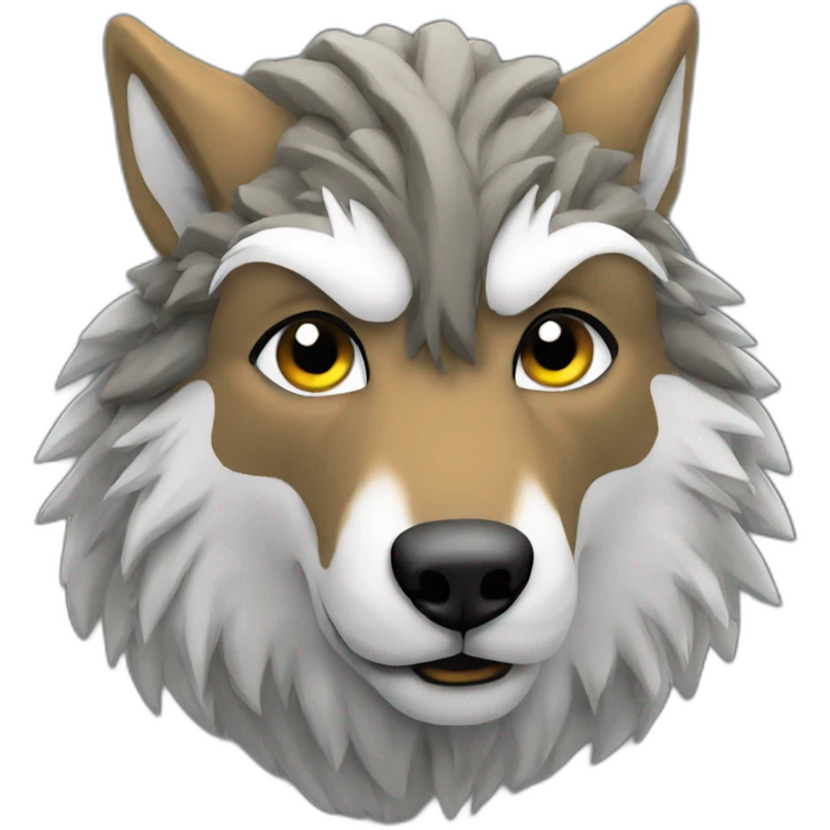 Loup viking Rock emoji