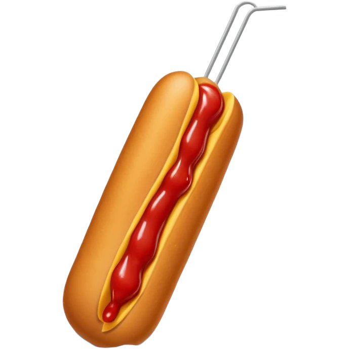 Corndog with ketchup  emoji