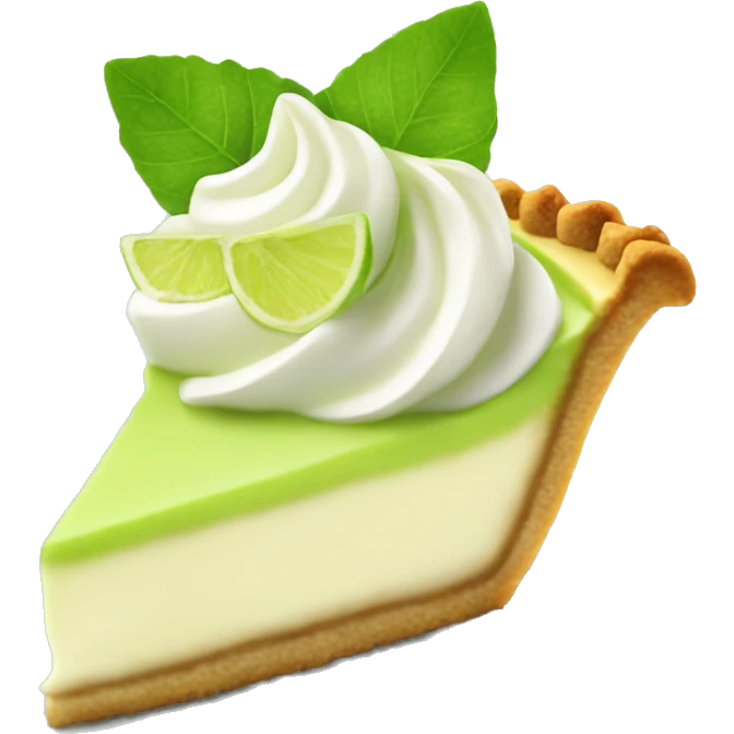 Realistic Key Lime Pie. emoji