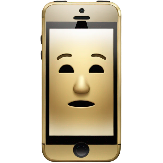 iPhone 5 in gold color emoji