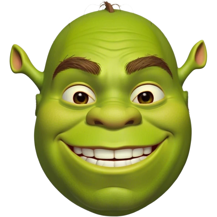 shrek smiling really big emoji