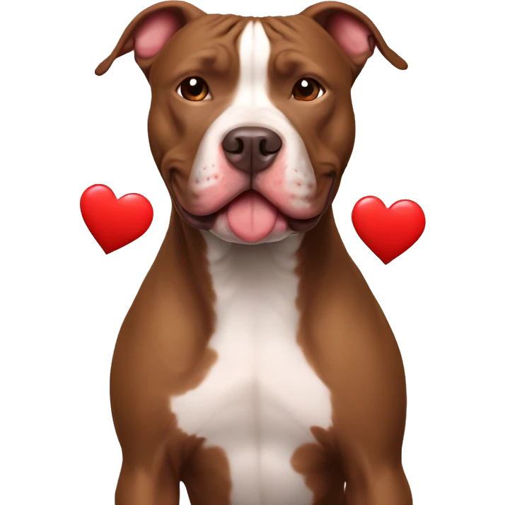 pitbull con corazón es  emoji