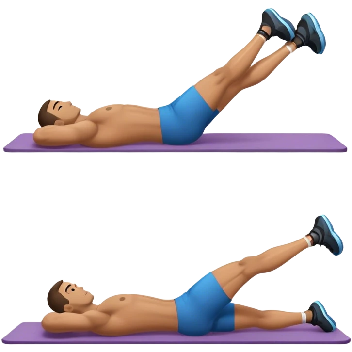 lying down man weighted glute bridges emoji