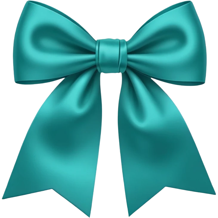teal bow emoji
