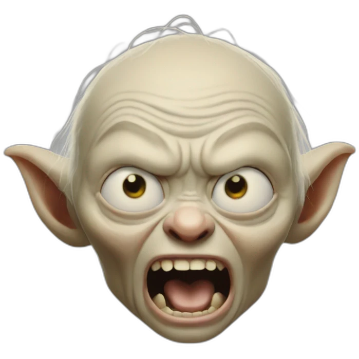 Gollum screaming emoji