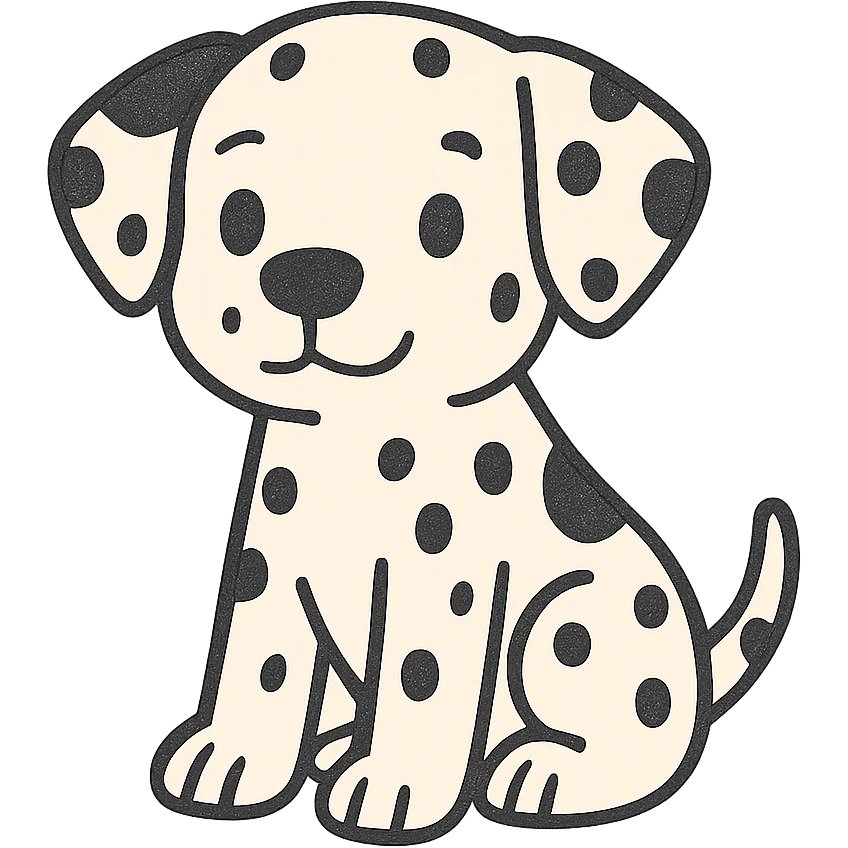 flat toon dalmatian puppy emoji