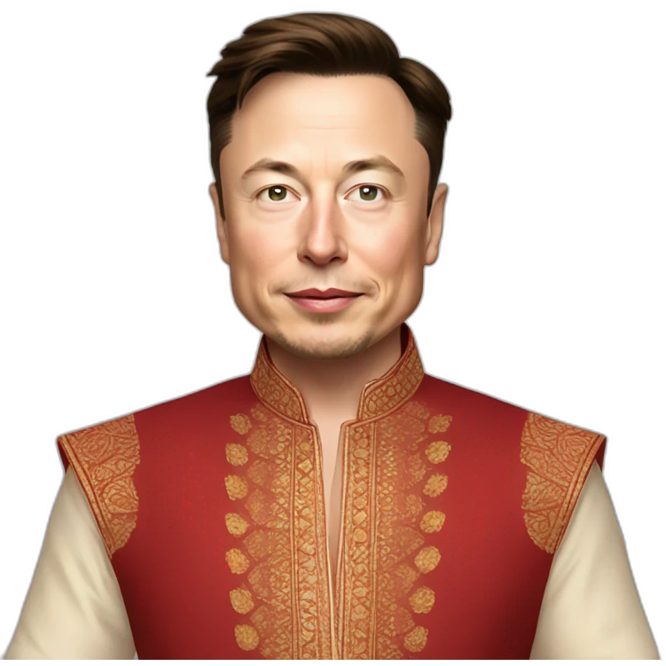 Elon Musk in Indian ethnic wear  emoji