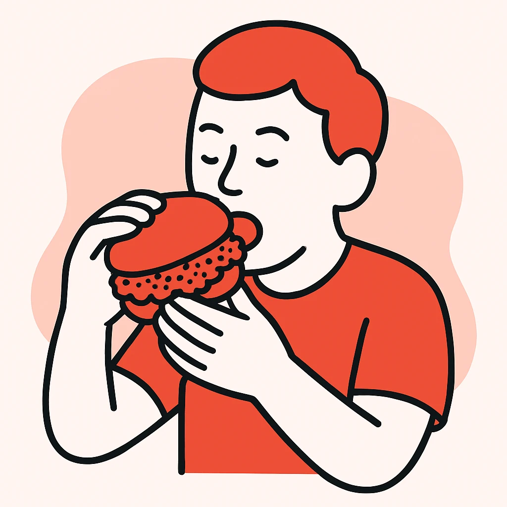 person eating sloppy joe emoji