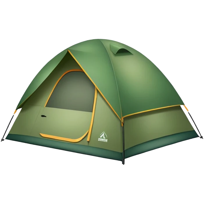 green camping tent emoji