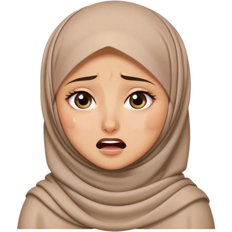 can you make a beautiful hijabi girl crying emoji