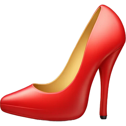 High heel with red bottom emoji