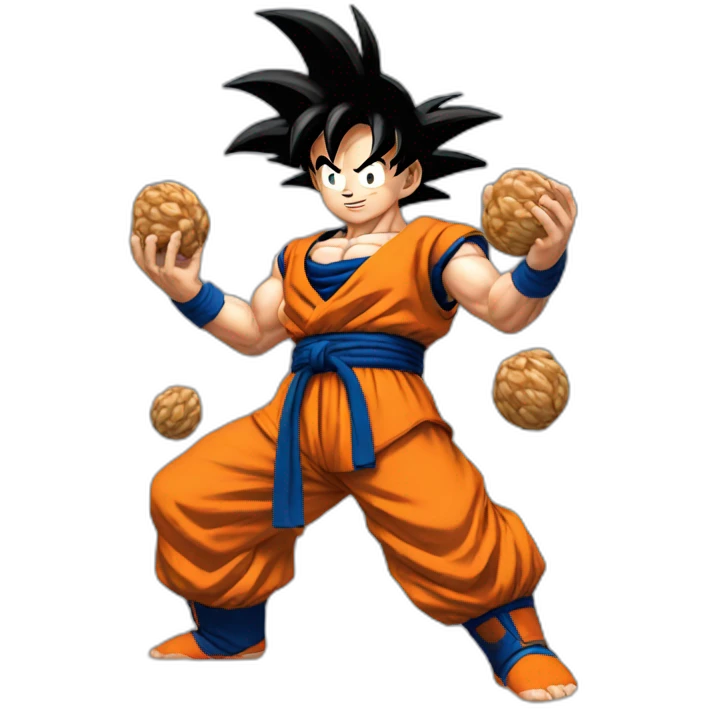 goku holding nuts emoji