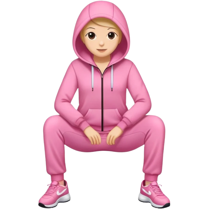 pink tracksuit without wearing it emoji