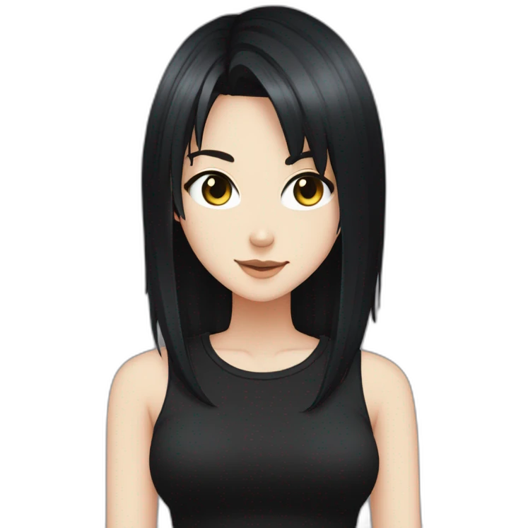 Anime+Cassandra+Goth-girl-dark-hair-black-tshirt+perfectly-centered emoji