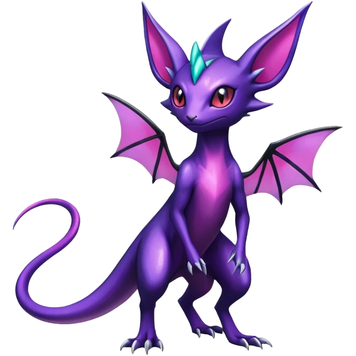 Shiny Salandit-Noivern-Espeon-Hybrid (Full body) emoji