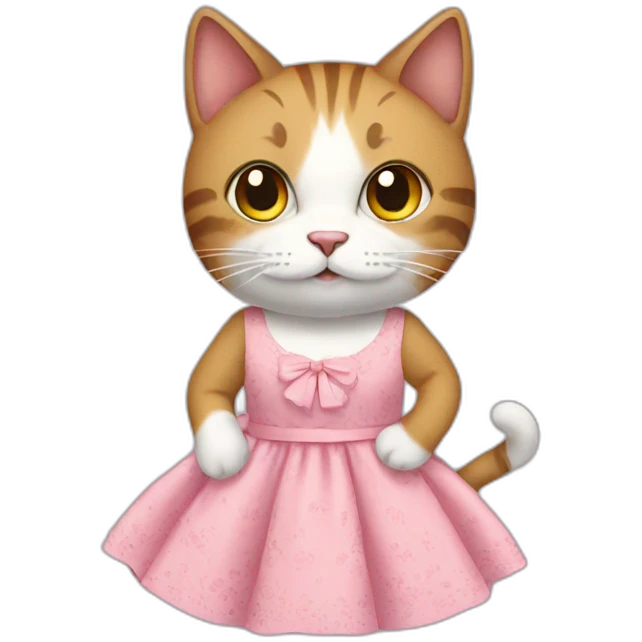 cat with dress emoji