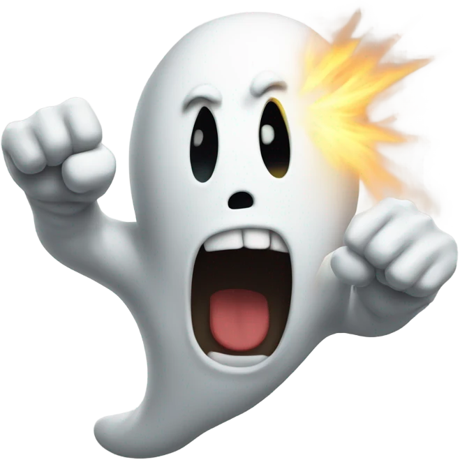 Ghost throwing a punch emoji