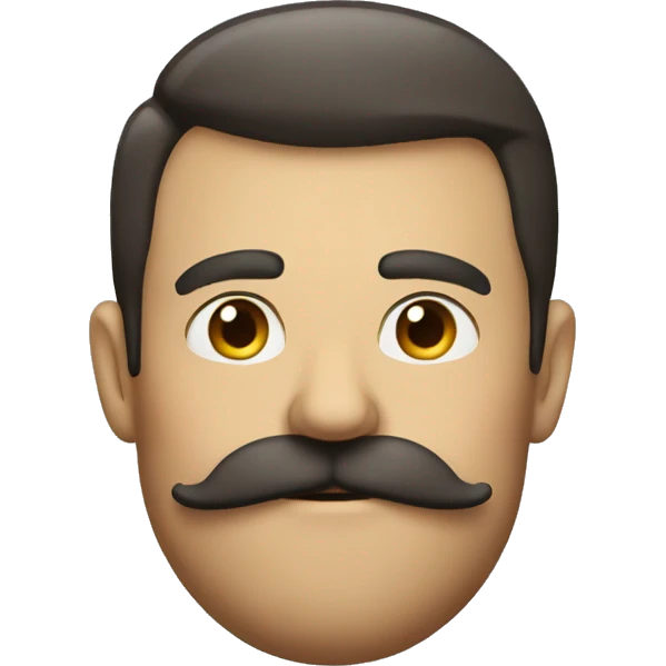 Man big handlebar moustache  emoji