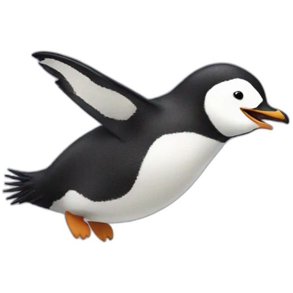 flying penguin emoji