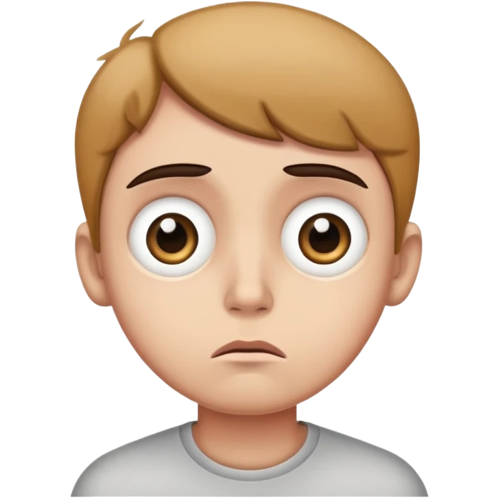 Wide eyes sad face  emoji