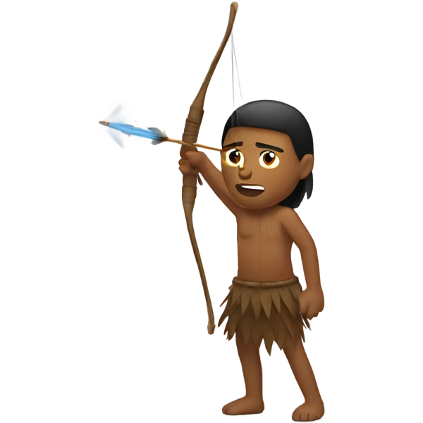 Tribesman shooting a blow dart  emoji