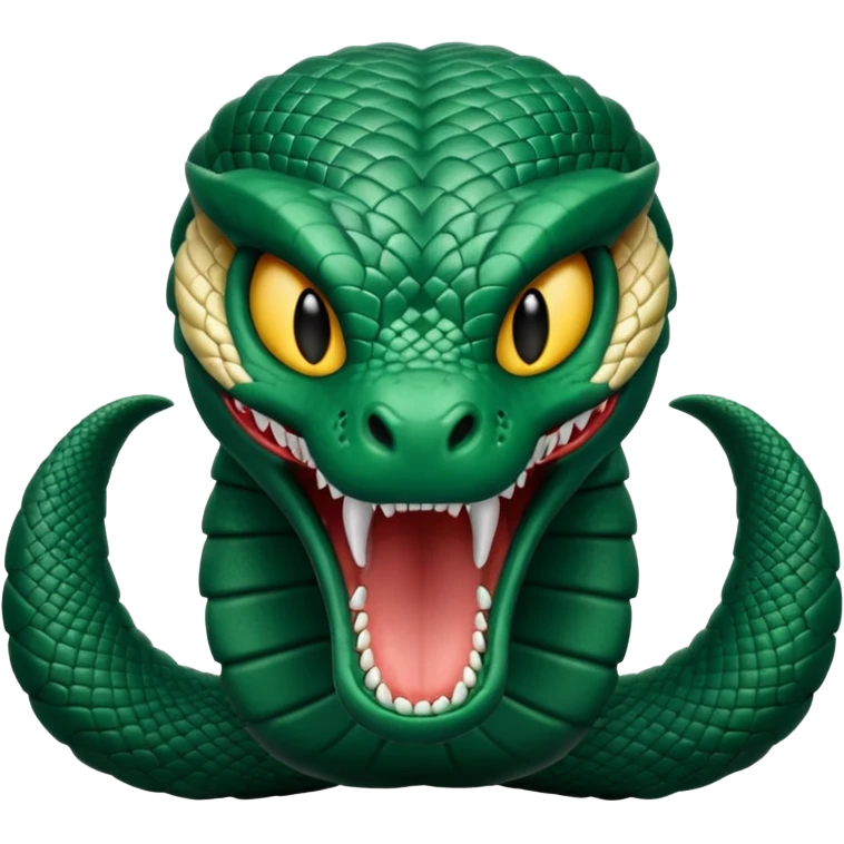cobra is in its upright defensive posture emoji