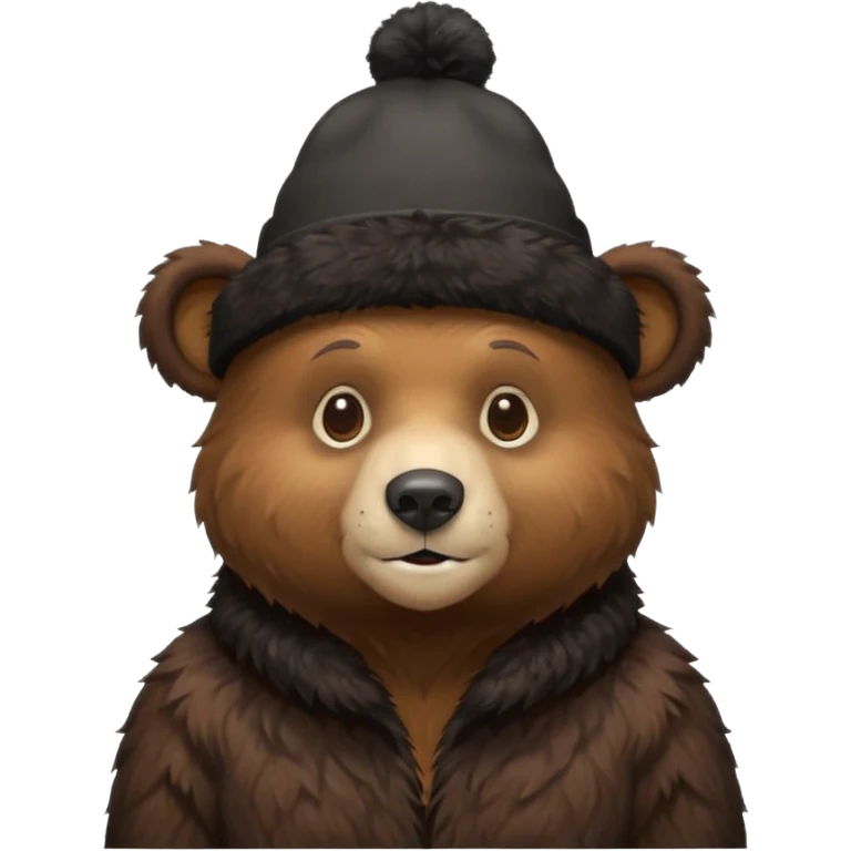 black bear with hat emoji