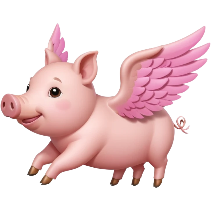 Pig flying  emoji