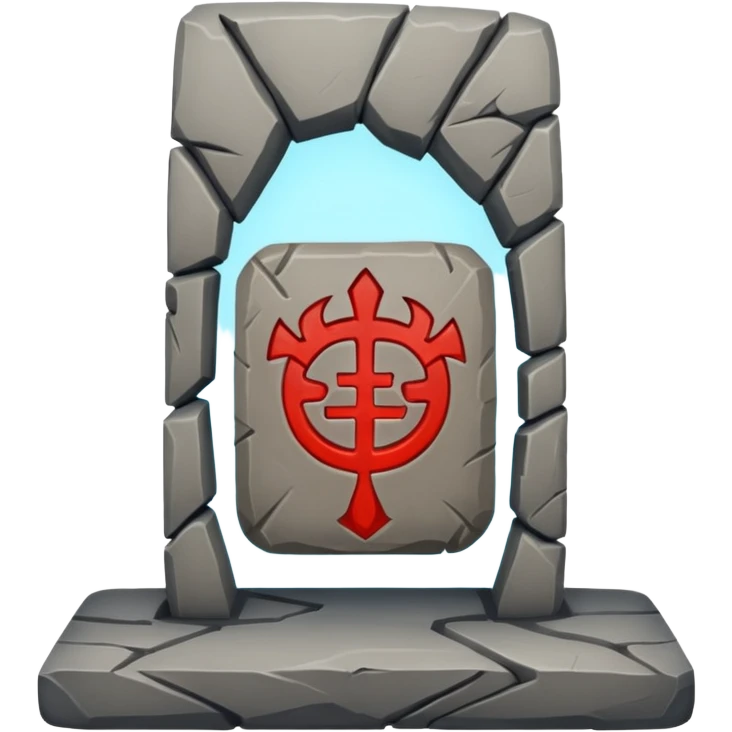 Stone Tablet – Carved gray slab with ancient runes. emoji