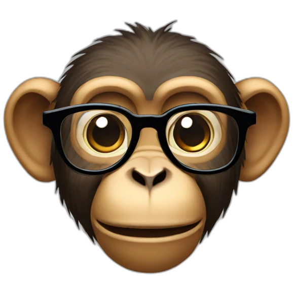 monkey with glasses emoji
