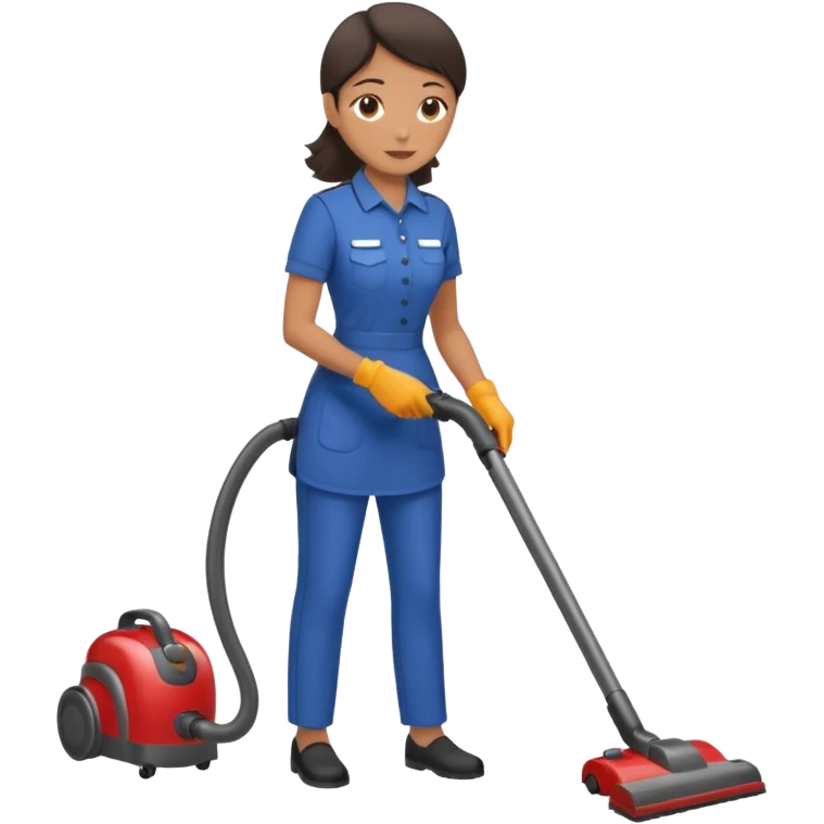 housekeeper vacuum the floor emoji