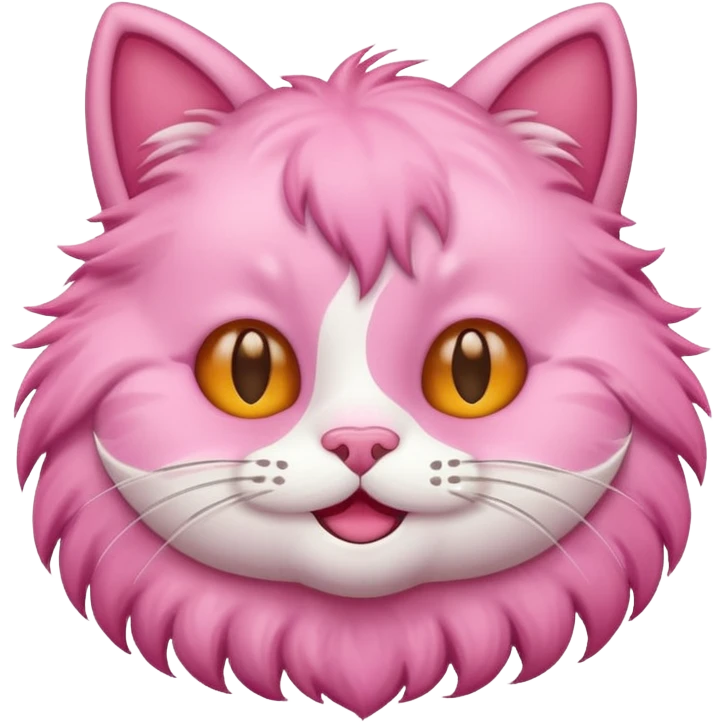a cute pink cat icon emoji