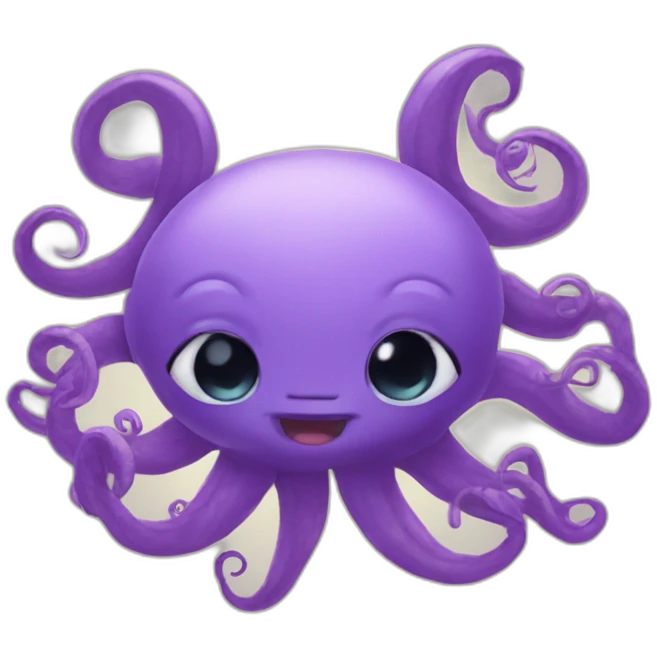 Cute kraken cute face eyes close making yoga emoji