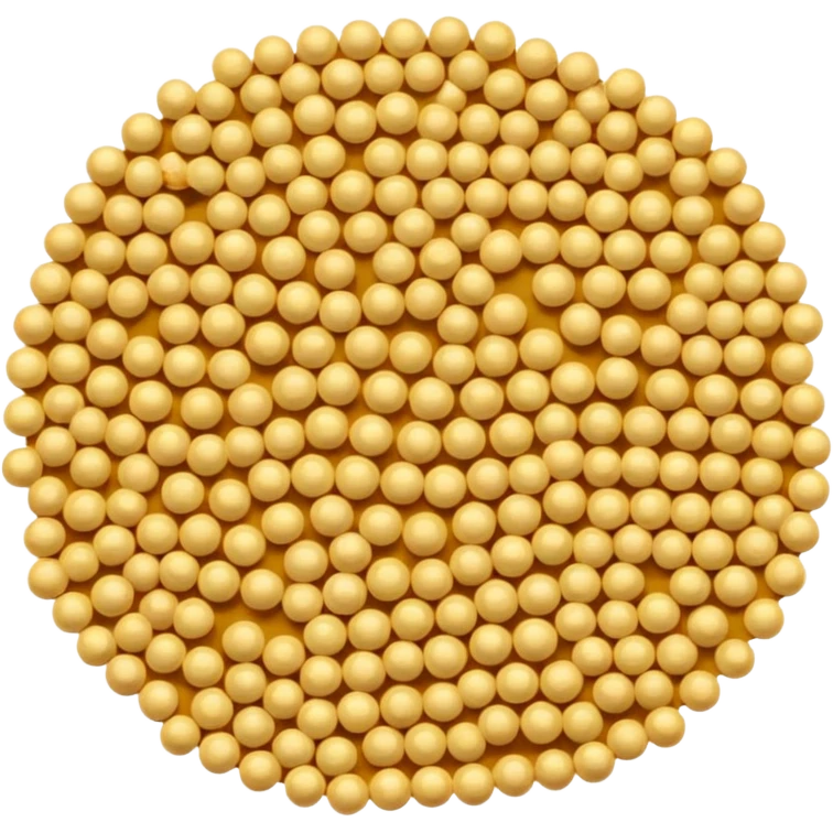 a simple pile of light-yellow, beige-tinted mustard seeds, round and small emoji