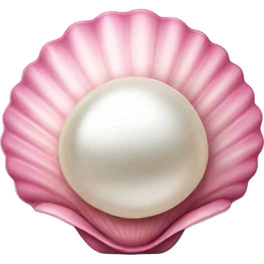 cute girlish pink delicate shell with a pearl inside emoji