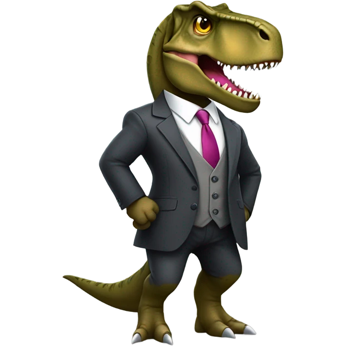 trex in a suit emoji