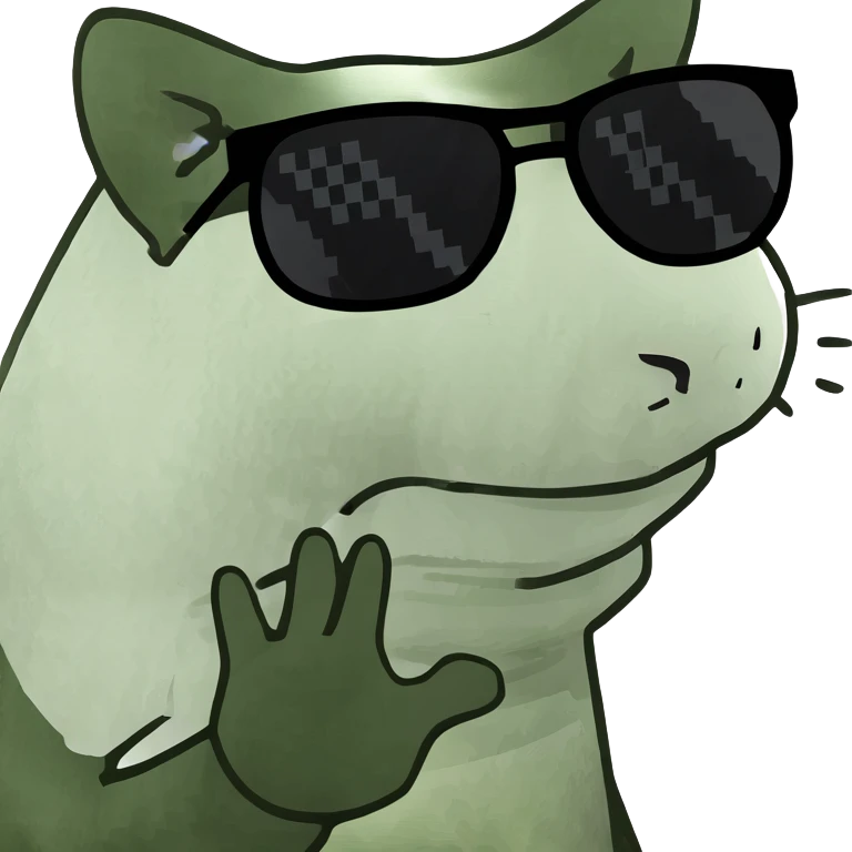 Cat with sunglasses emoji