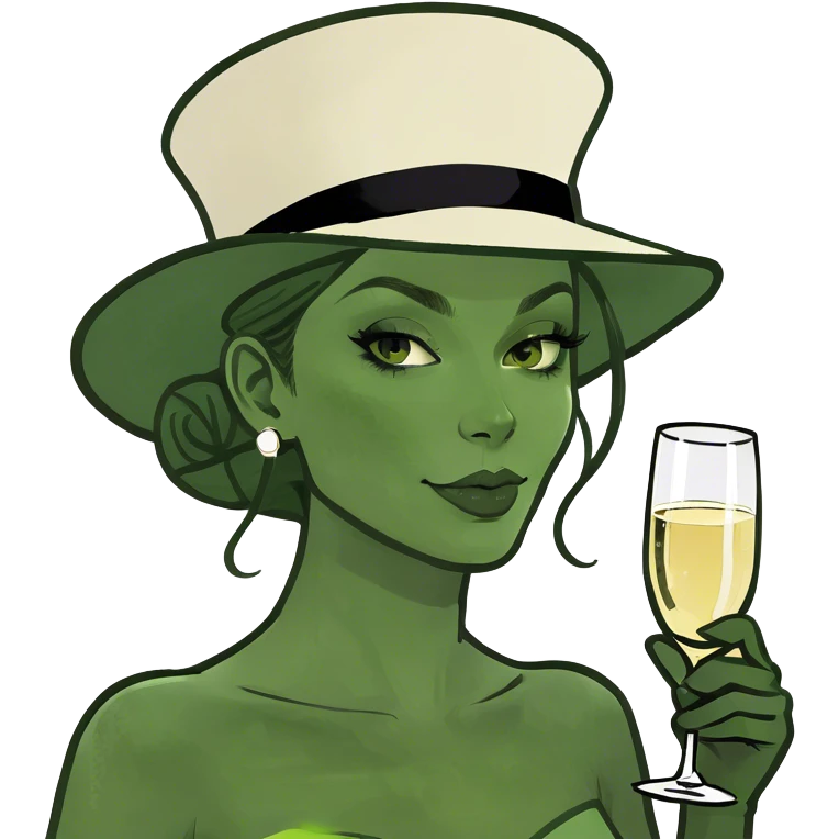 Girl with glass of champagne emoji