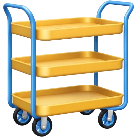 pancake yellow compressor cart, blue color emoji